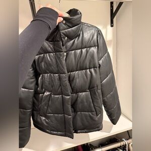 7 For All Mankind Quilted Black Puffer Jacket